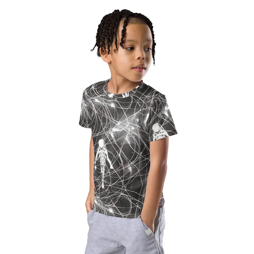 Void Weavers on Kids Crew Neck T-Shirt — Left Front
