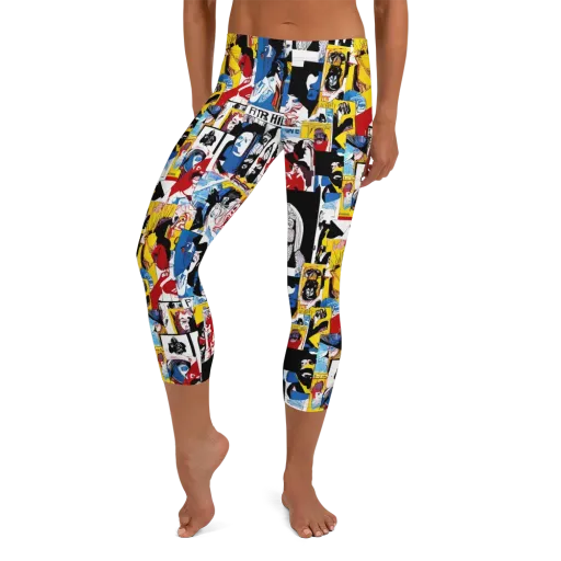 Pop Art Parade on a Capri Leggings