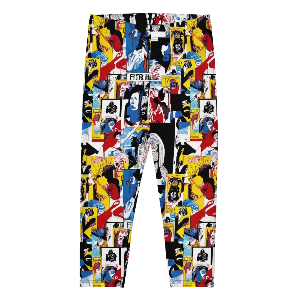 Pop Art Parade on Capri Leggings — Front