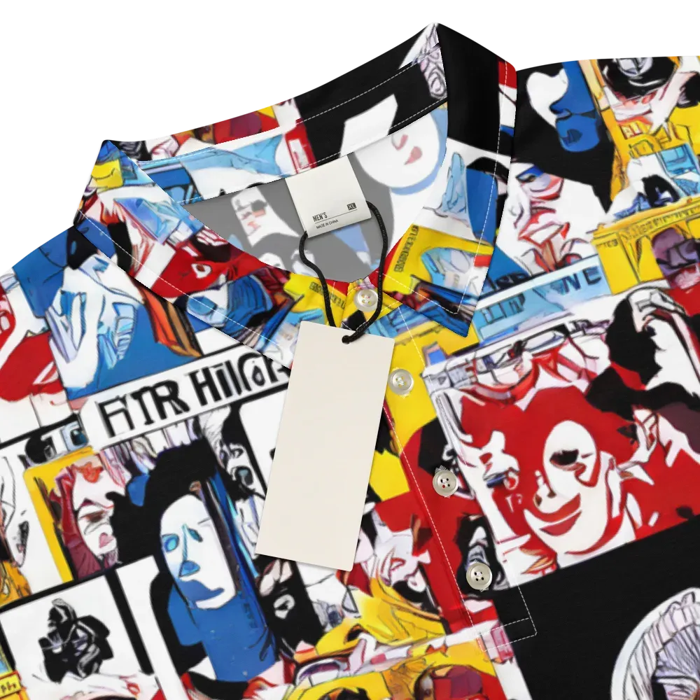 Pop Art Parade on Men's Slim Fit Polo Shirt — Product details
