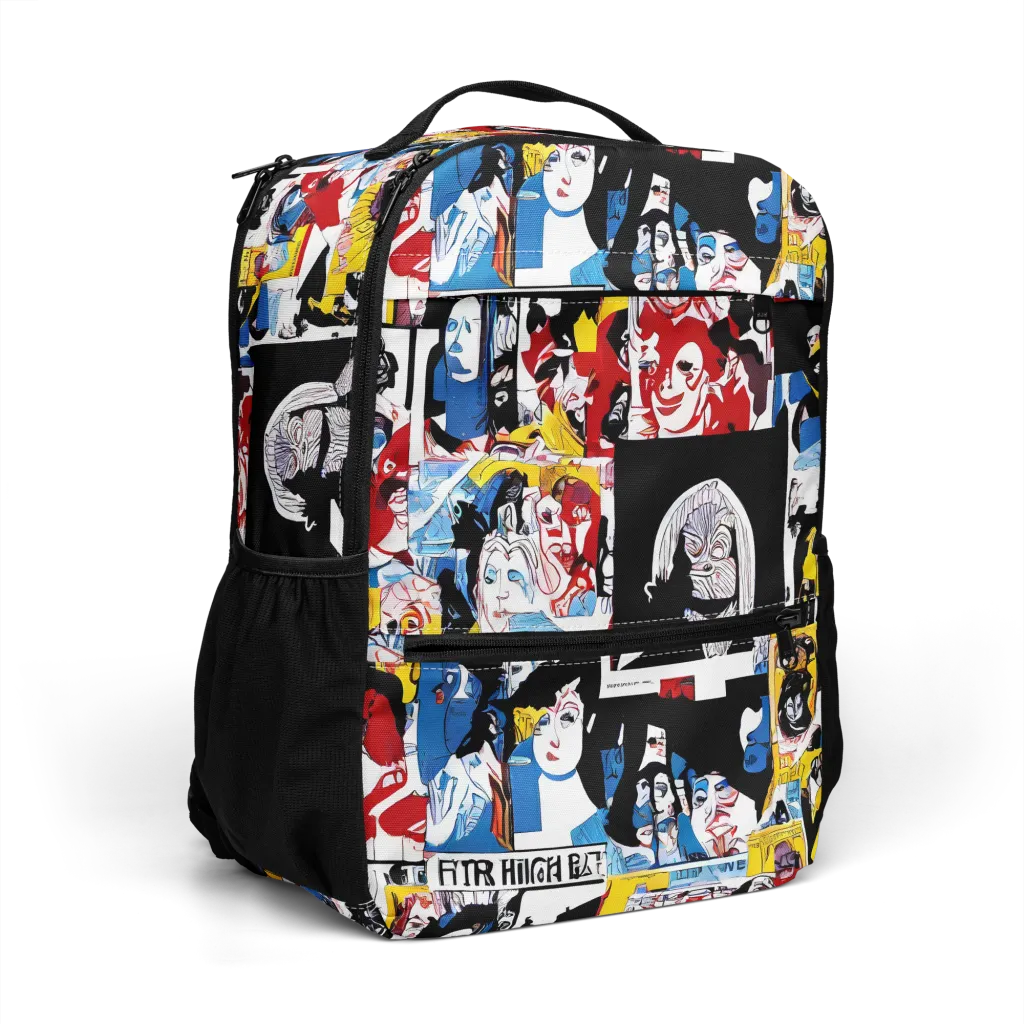 Pop Art Parade on Utility Backpack — Right Front