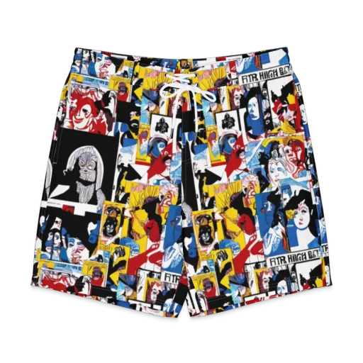 Pop Art Parade on a Men's Board Shorts
