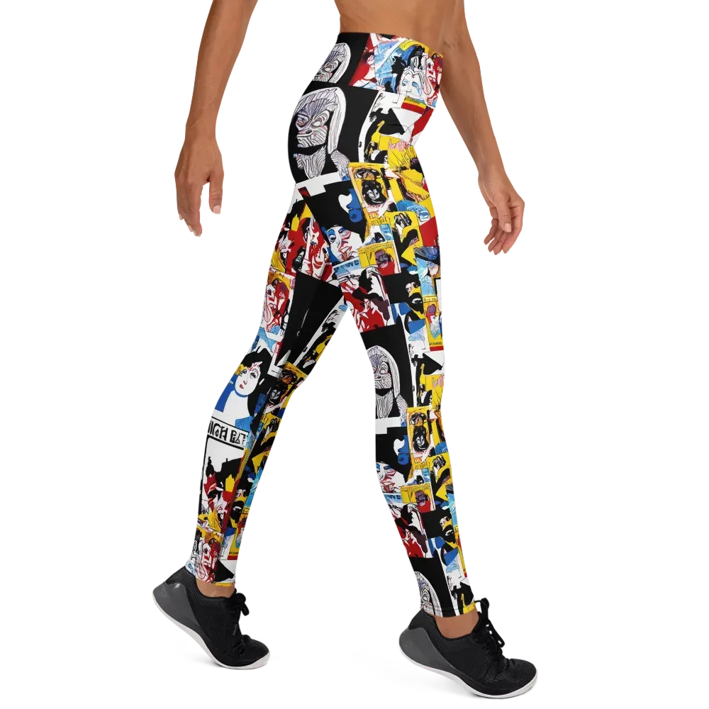 Pop Art Parade on Yoga Leggings — Right