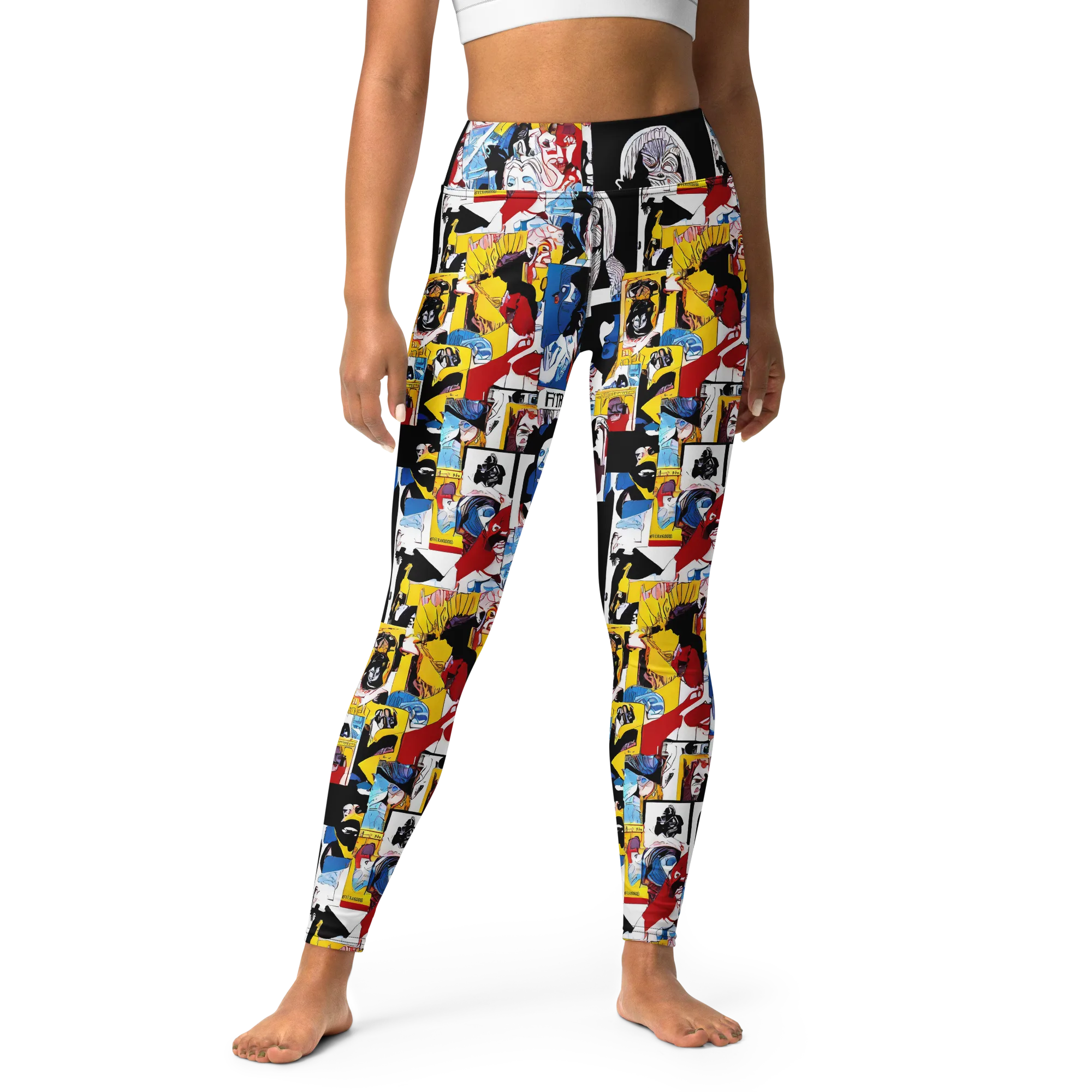 Pop Art Parade on Yoga Leggings — Front