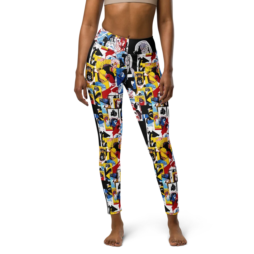 Pop Art Parade on Yoga Leggings — Front