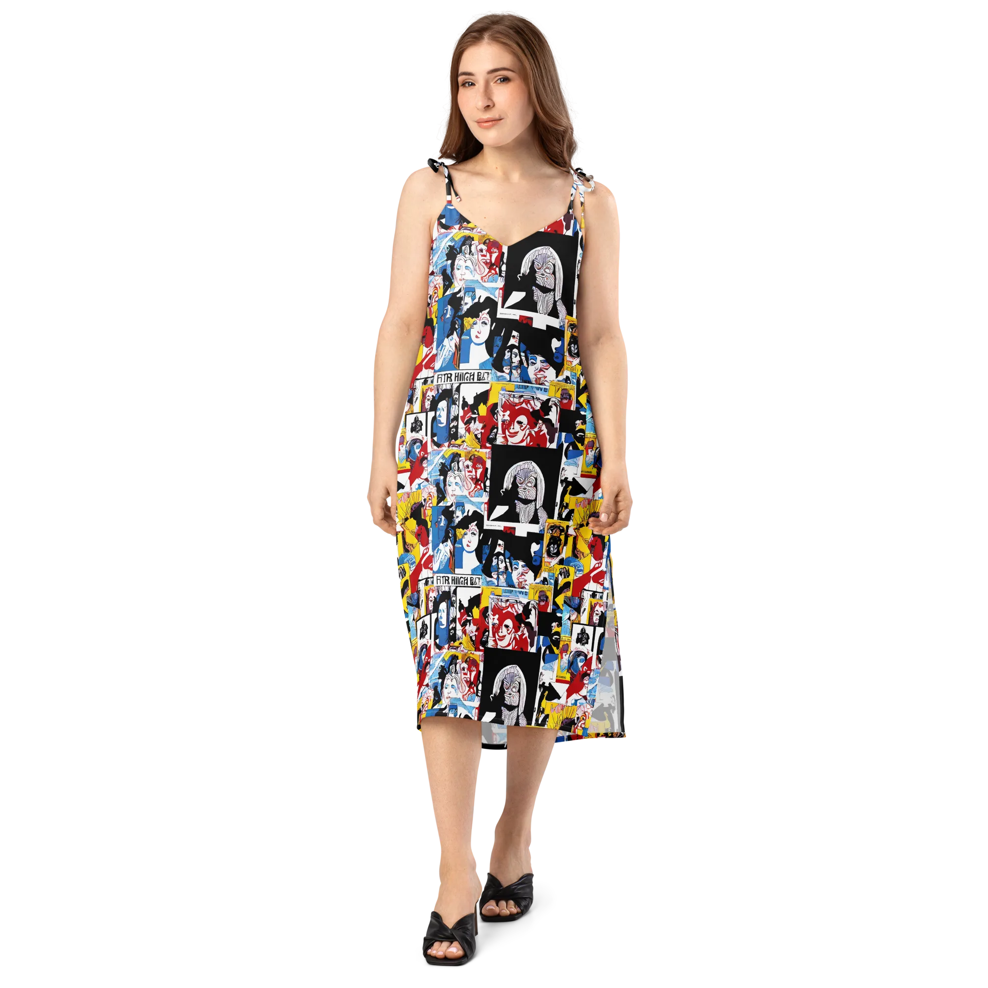 Pop Art Parade on Slip Dress — Front