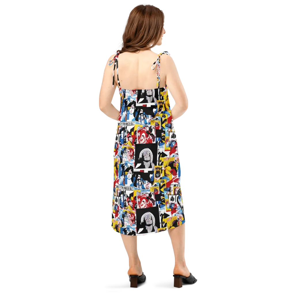 Pop Art Parade on Slip Dress — Back