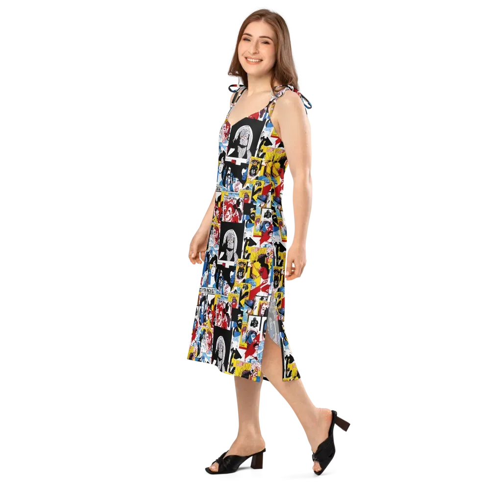 Pop Art Parade on Slip Dress — Left Front
