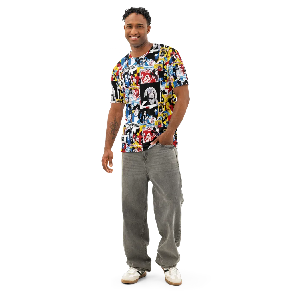 Pop Art Parade on Men's Cotton Crew Neck T-Shirt — Front