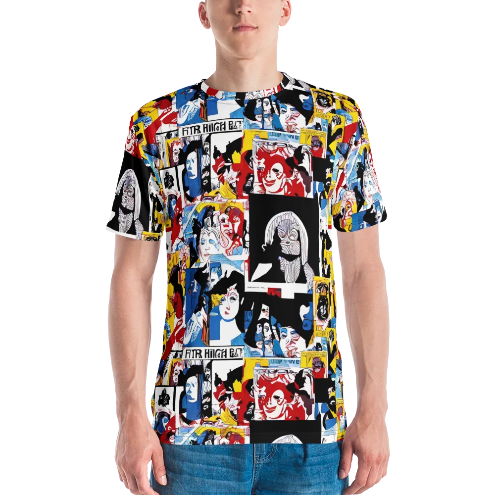 Pop Art Parade on Men's Crew Neck T-Shirt — Front