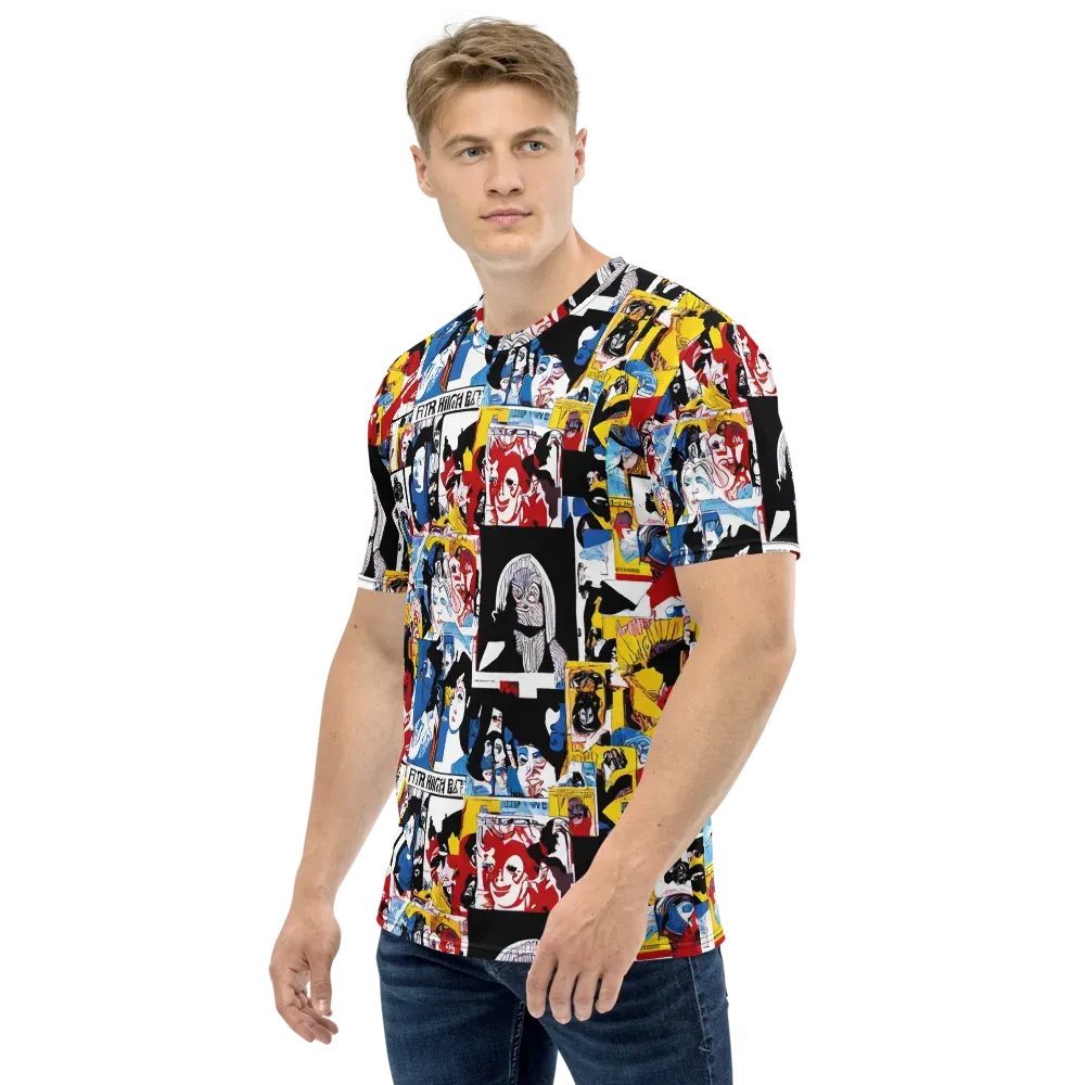 Pop Art Parade on Men's Crew Neck T-Shirt — Left
