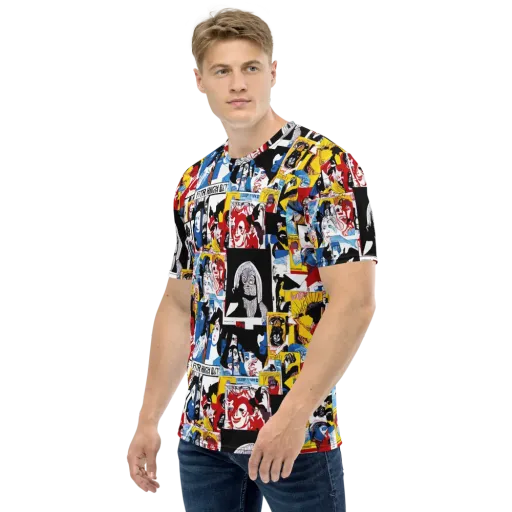 Pop Art Parade on a Men's Crew Neck T-Shirt