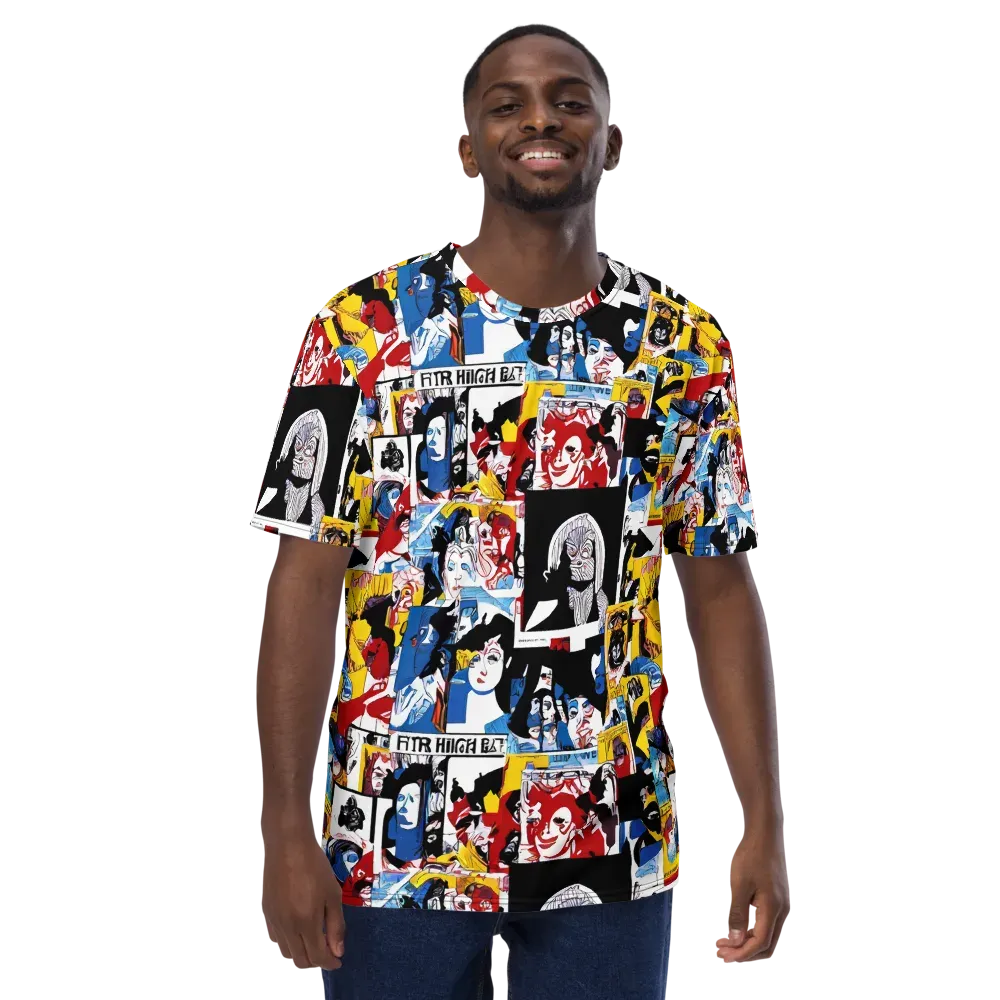 Pop Art Parade on Men's Crew Neck T-Shirt — Front
