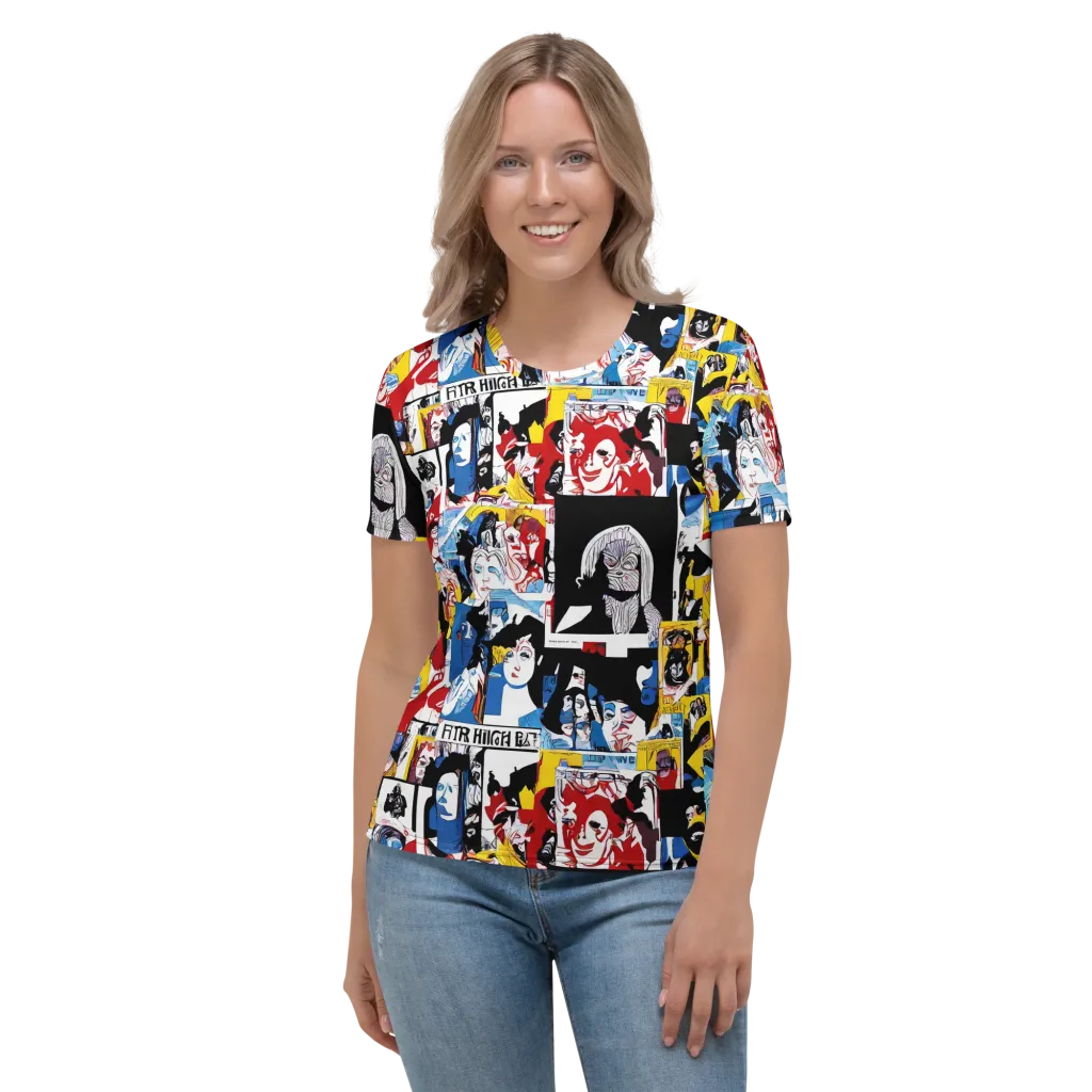 Pop Art Parade on Women's Crew Neck T-Shirt — Front