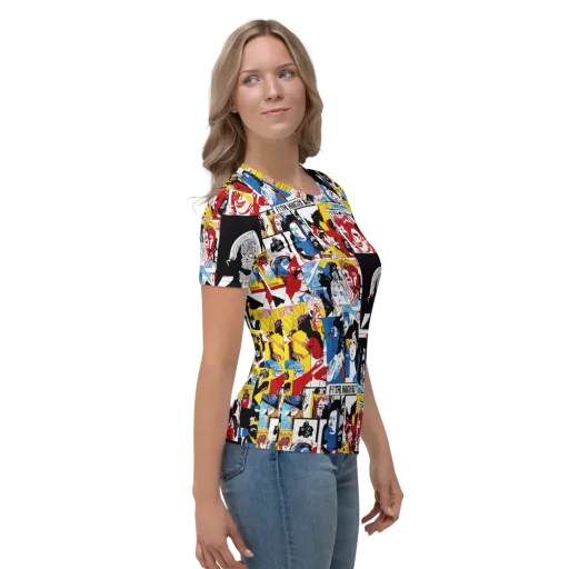 Pop Art Parade on a Women's Crew Neck T-Shirt