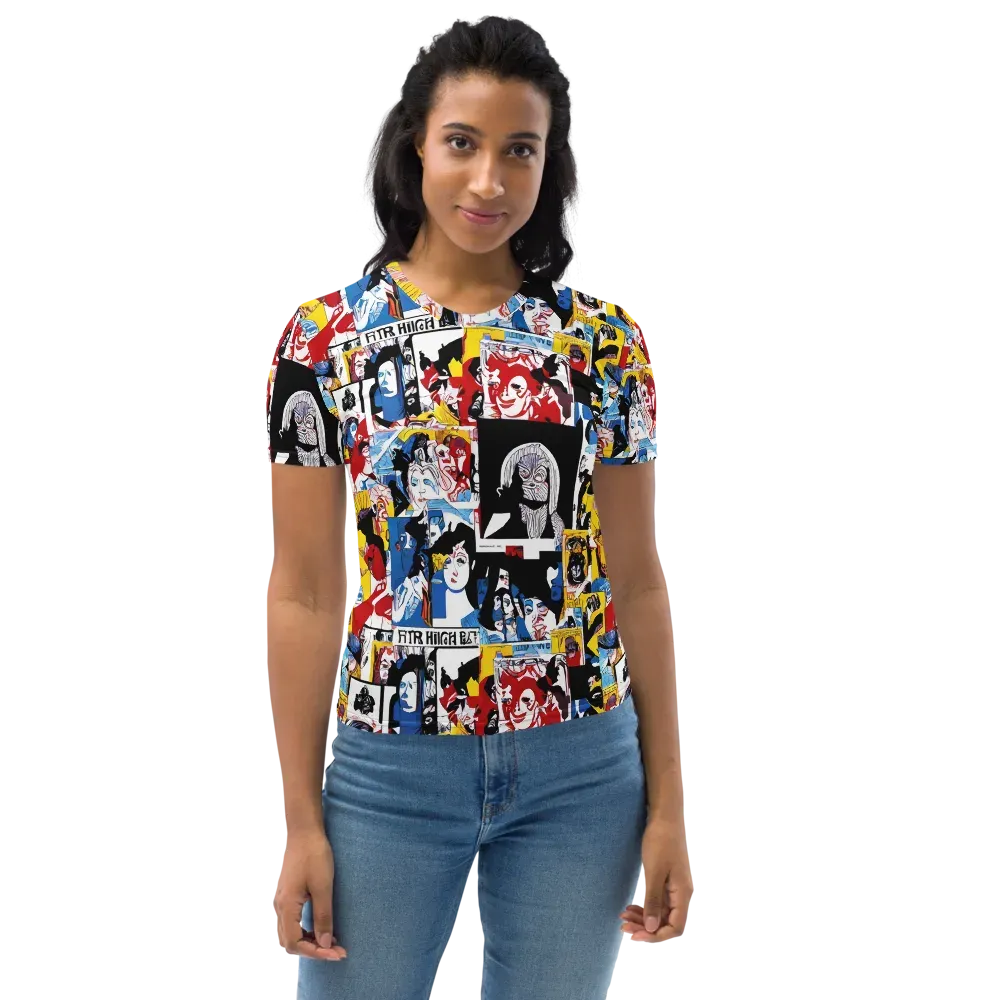 Pop Art Parade on Women's Crew Neck T-Shirt — Front