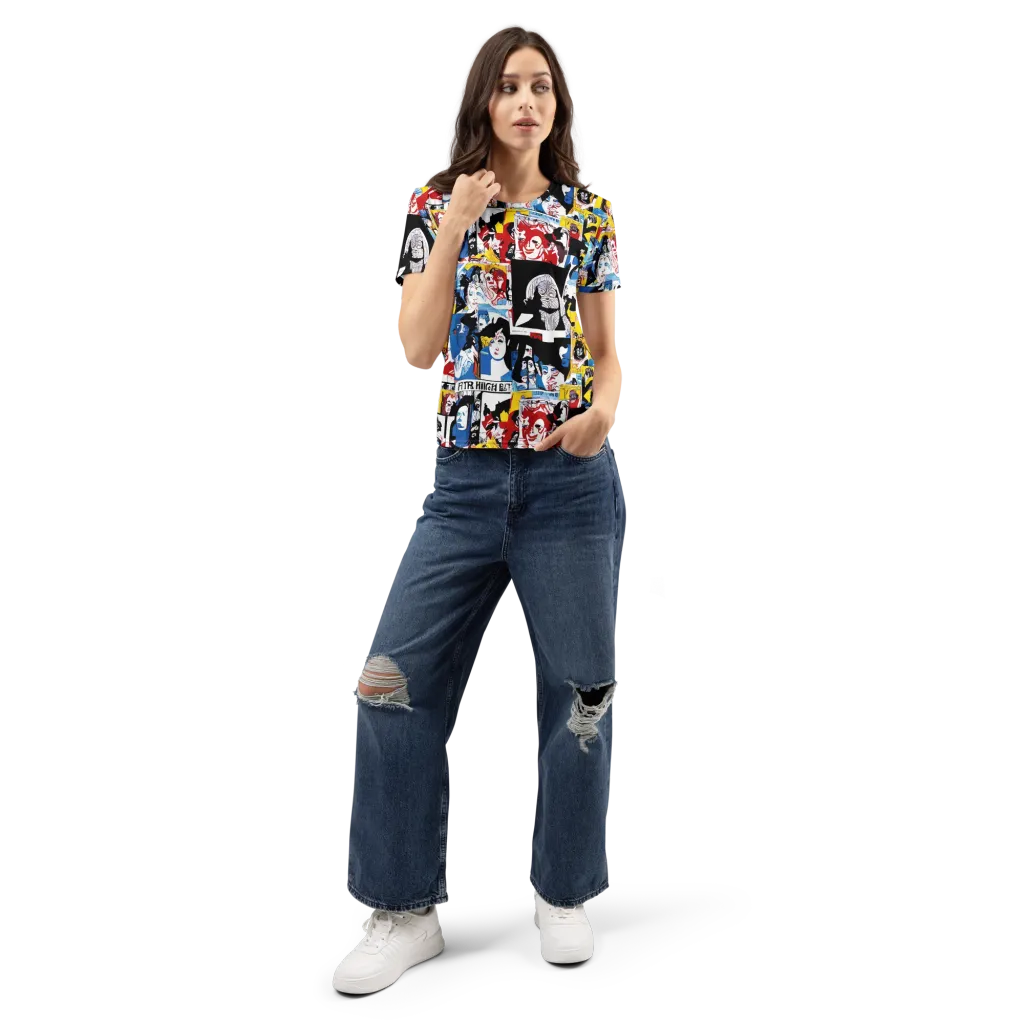 Pop Art Parade on Women's Crew Neck T-Shirt — Front
