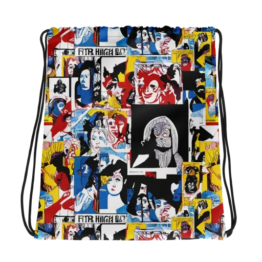 Pop Art Parade on a Drawstring Bag