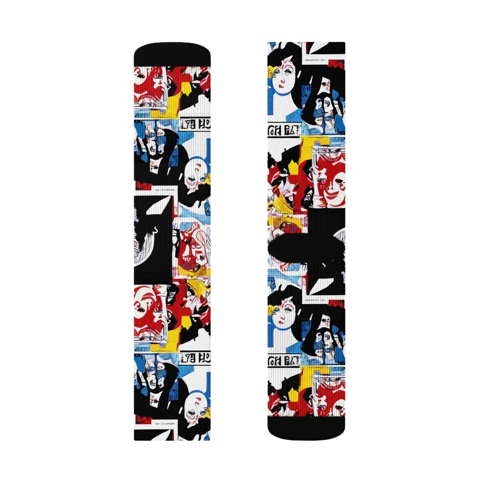 Pop Art Parade on Socks — Right Sock