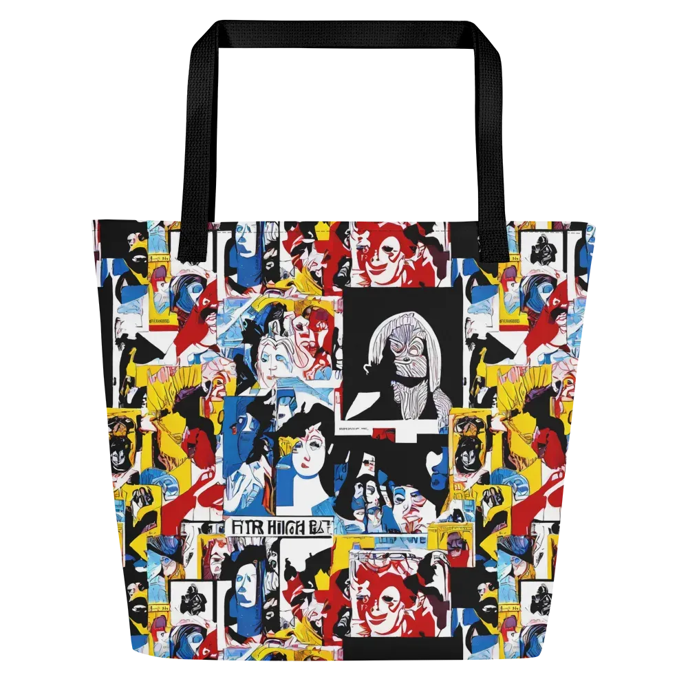 Pop Art Parade on Large Tote Bag W/ Pocket — Front