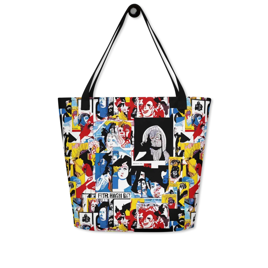Pop Art Parade on Large Tote Bag W/ Pocket — Front