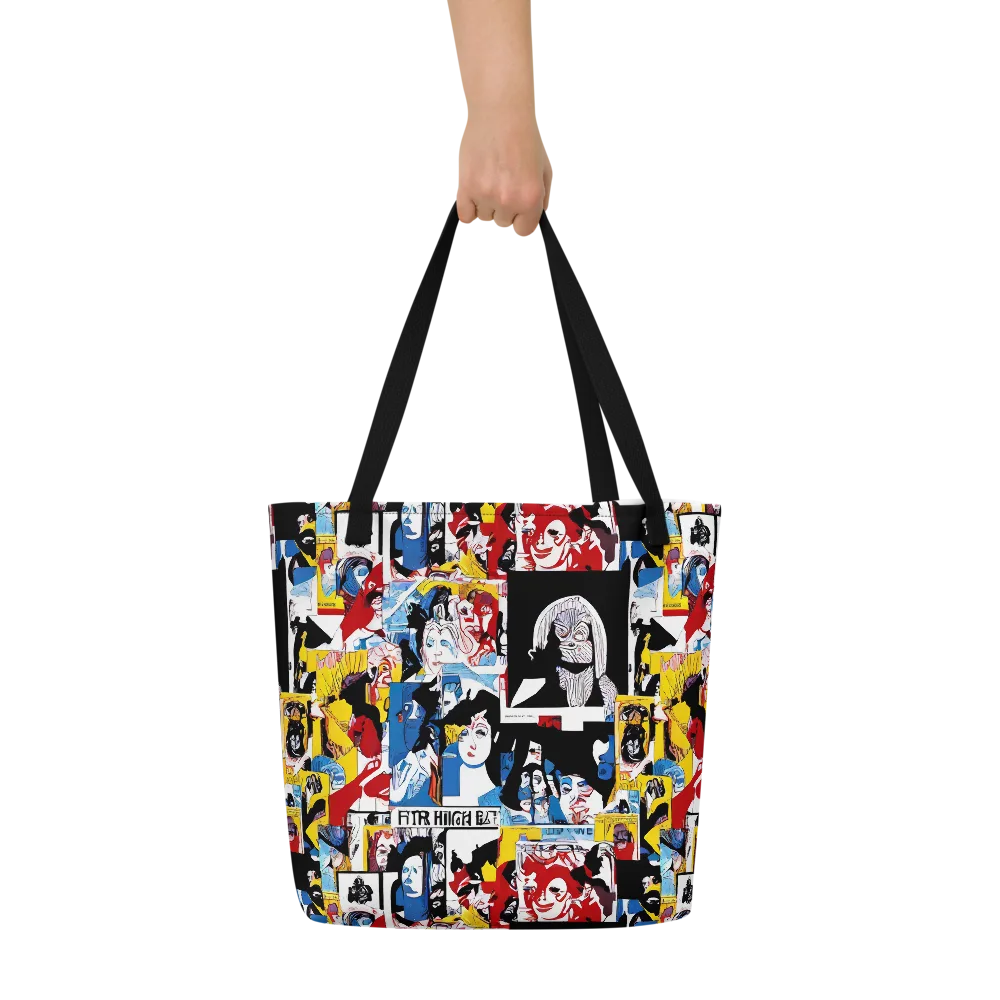 Pop Art Parade on Large Tote Bag W/ Pocket — Front