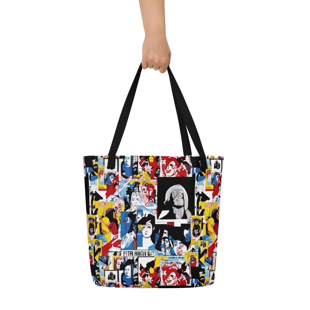 Pop Art Parade on Large Tote Bag W/ Pocket — Front