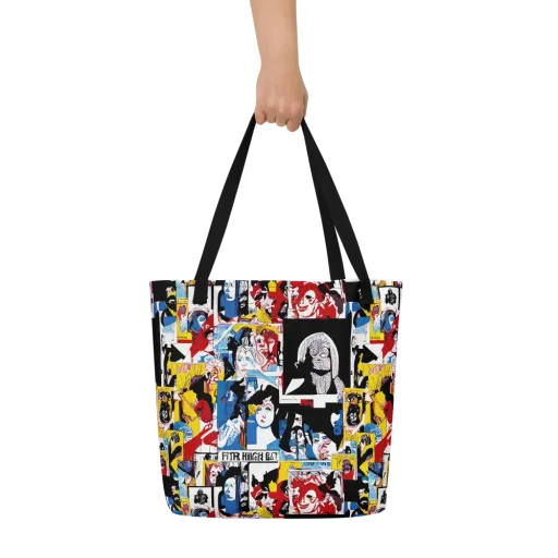 Pop Art Parade on a Large Tote Bag W/ Pocket