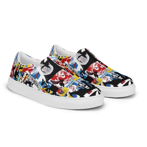 Pop Art Parade on a Women's Slip-On Canvas Shoes