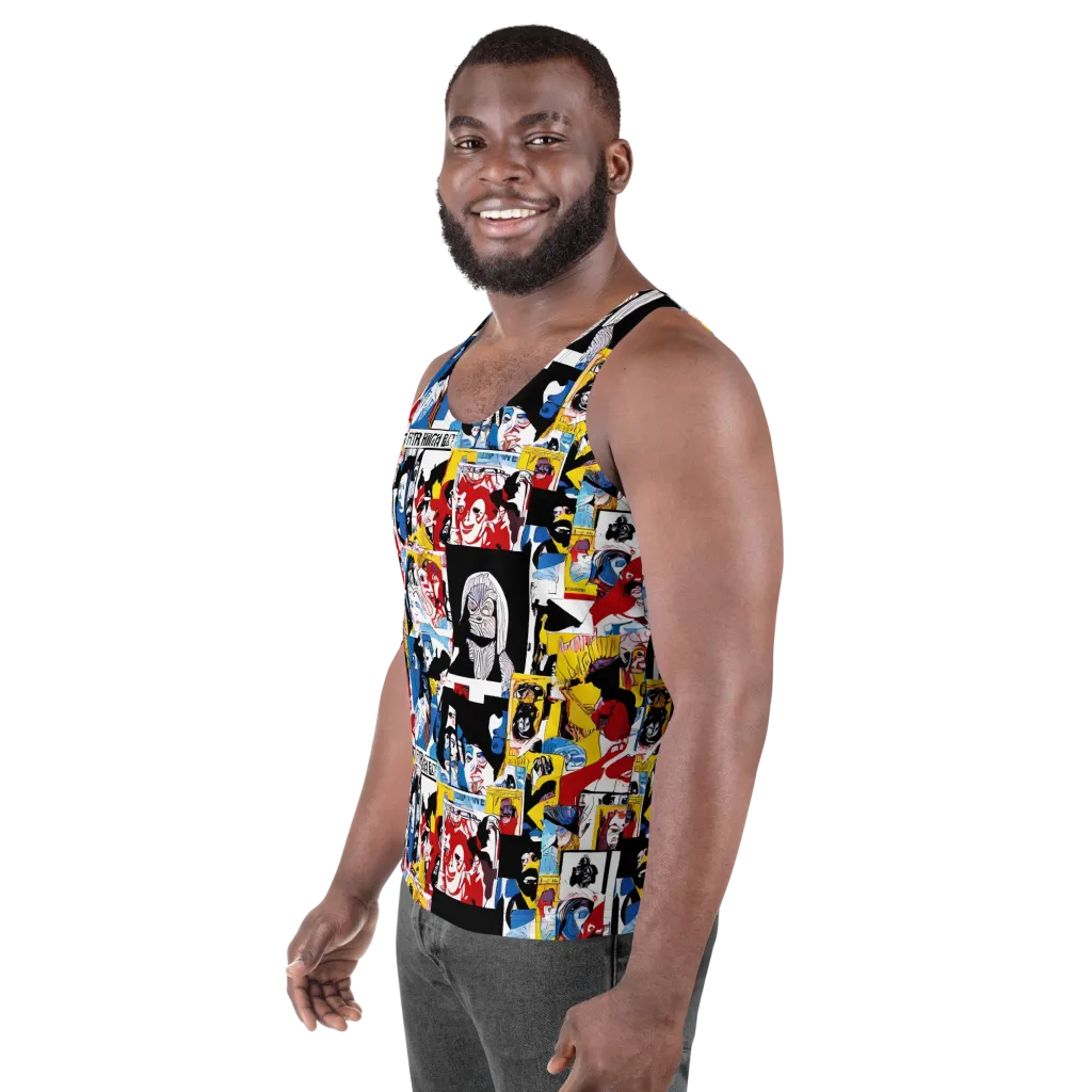 Pop Art Parade on Men's Tank Top — Left Front