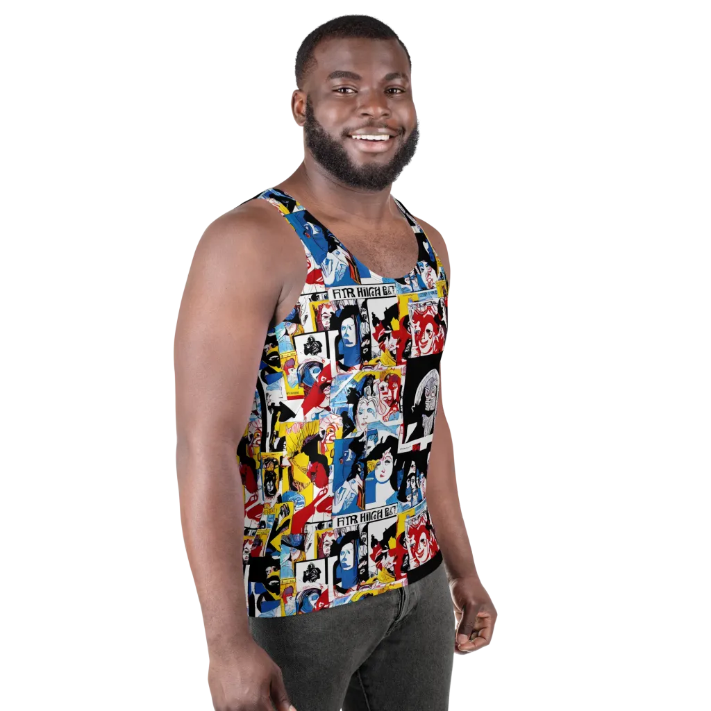 Pop Art Parade on Men's Tank Top — Right Front