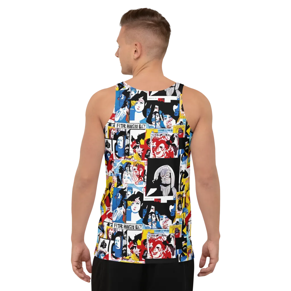Pop Art Parade on Men's Tank Top — Back