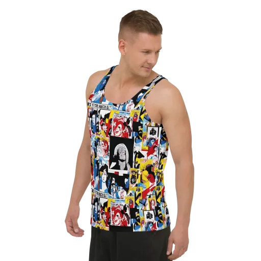 Pop Art Parade on a Men's Tank Top