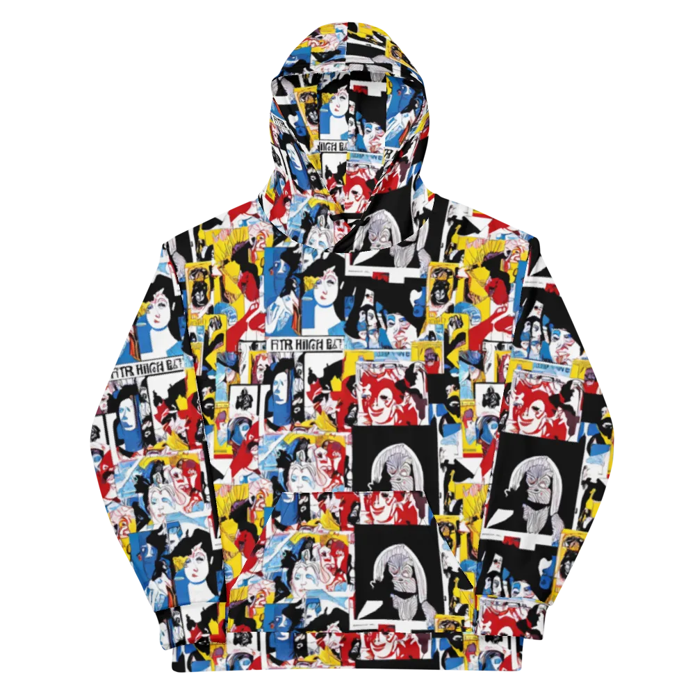 Pop Art Parade on Cotton Hoodie — Front