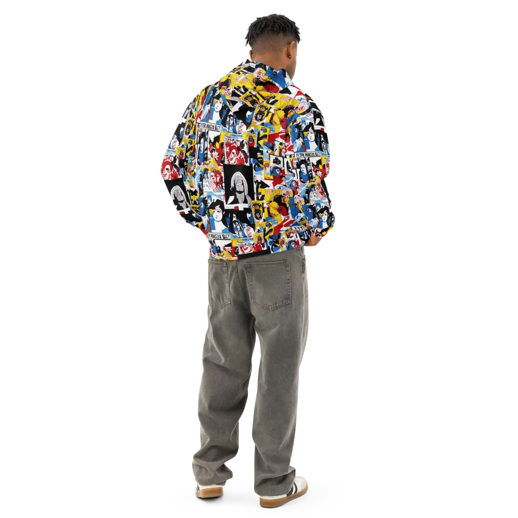 Pop Art Parade on Cotton Hoodie — Back