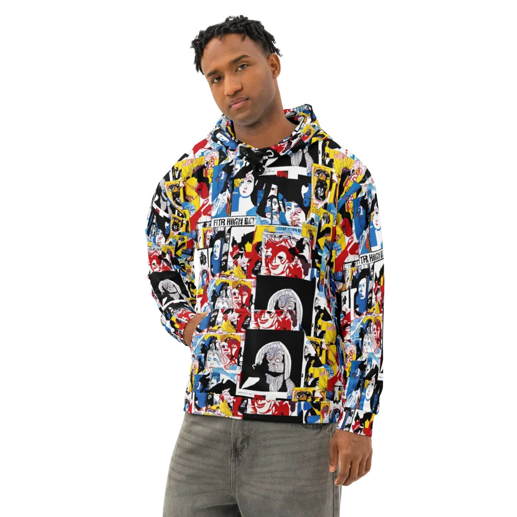 Pop Art Parade on Cotton Hoodie — Left Front