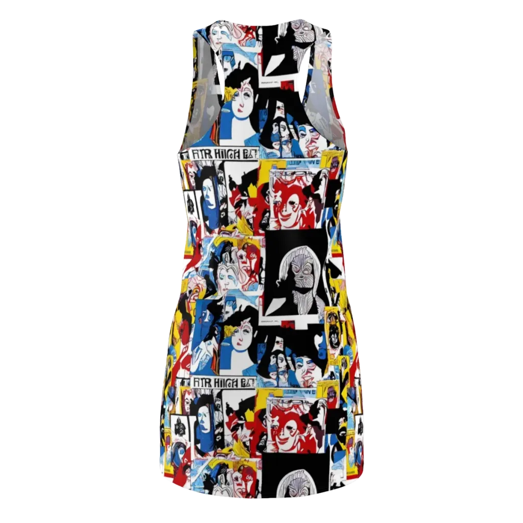 Pop Art Parade on Racerback Dress — Back
