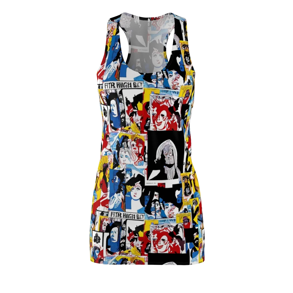 Pop Art Parade on Racerback Dress — Front