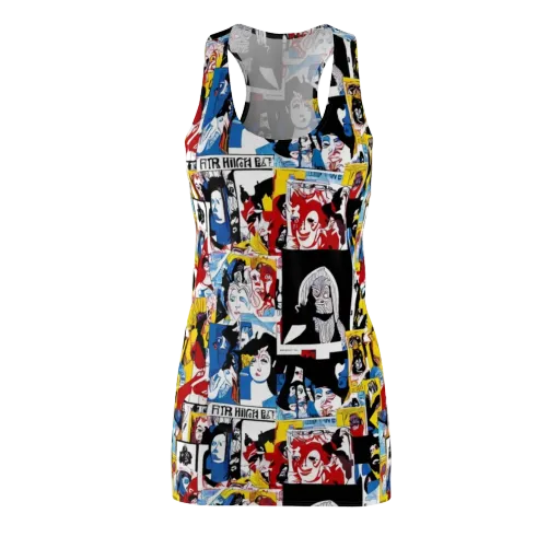 Pop Art Parade on a Racerback Dress