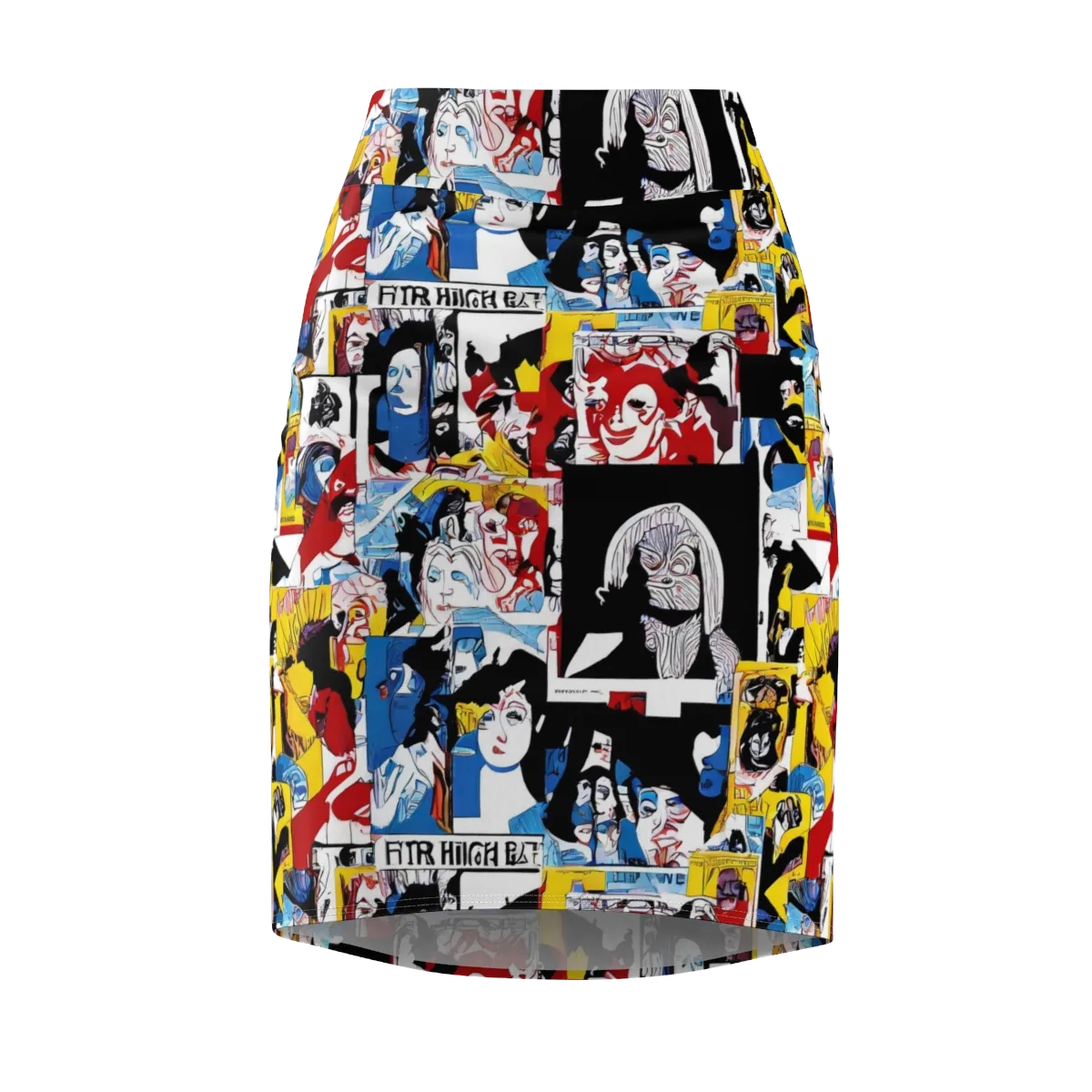 Pop Art Parade on Pencil Skirt — Front