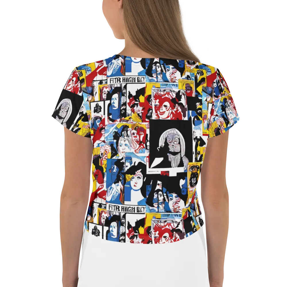 Pop Art Parade on Crop Tee — Back
