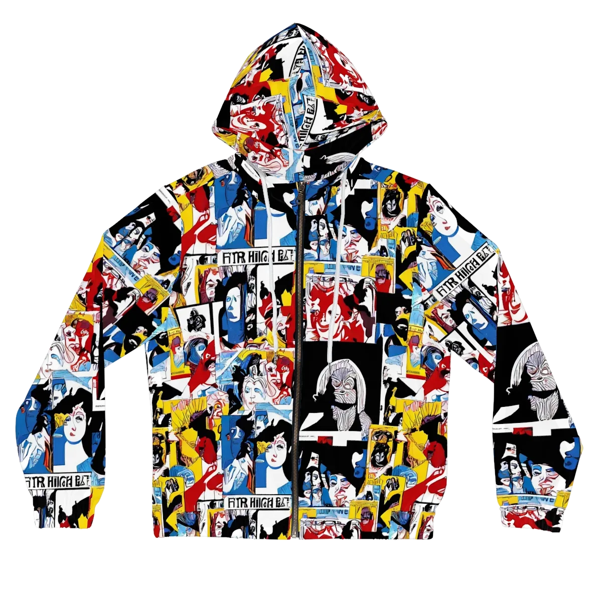 Pop Art Parade on Women's Full-Zip Hoodie — Front