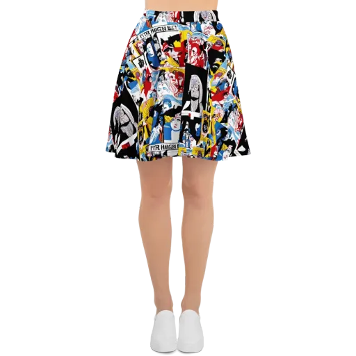 Pop Art Parade on a Skater Skirt