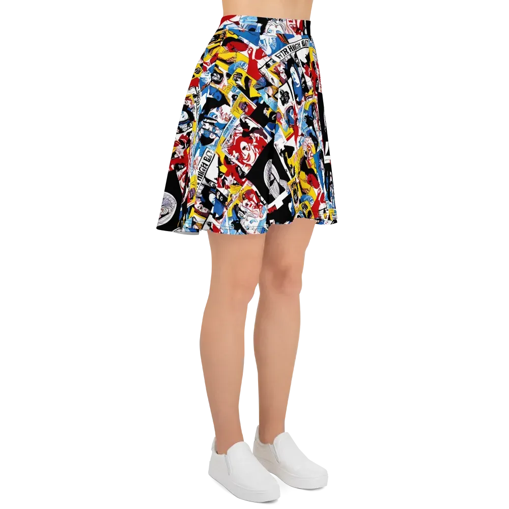 Pop Art Parade on Skater Skirt — Right