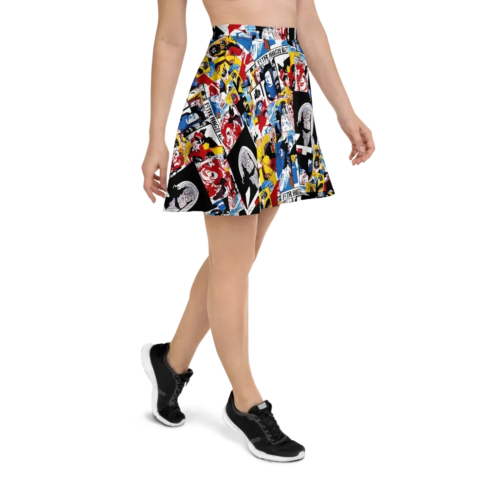 Pop Art Parade on Skater Skirt — Right