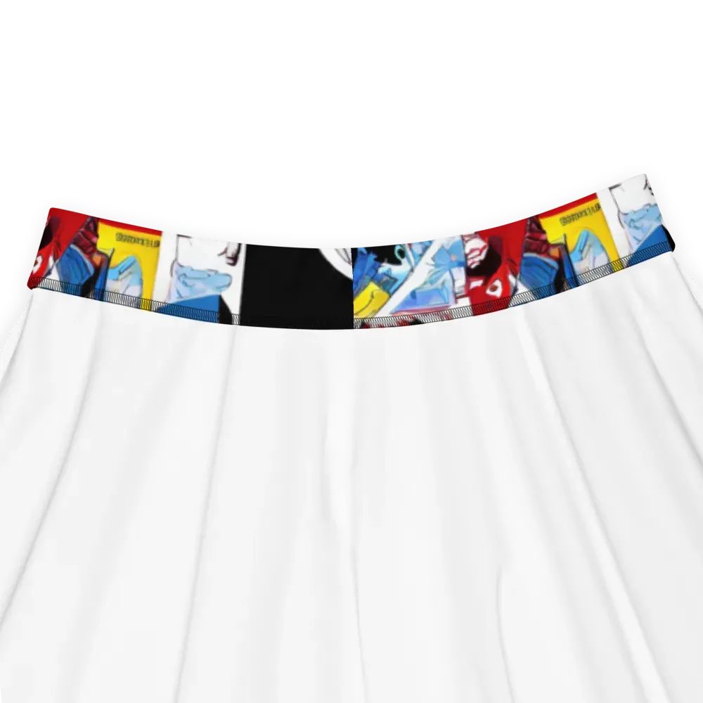 Pop Art Parade on Skater Skirt — Product details
