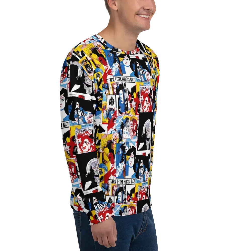 Pop Art Parade on Sweatshirt — Right Front