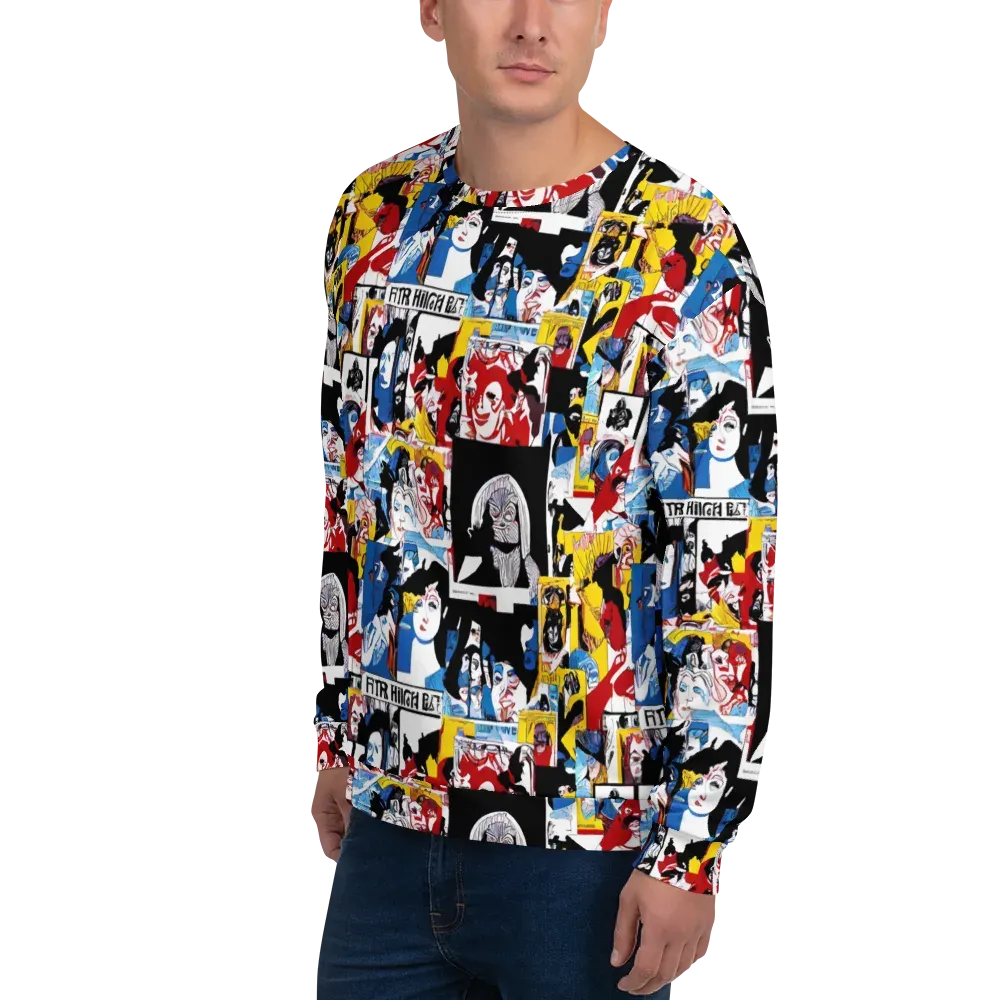 Pop Art Parade on Sweatshirt — Left Front