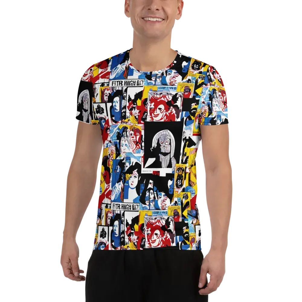 Pop Art Parade on Men's Athletic T-Shirt — Front