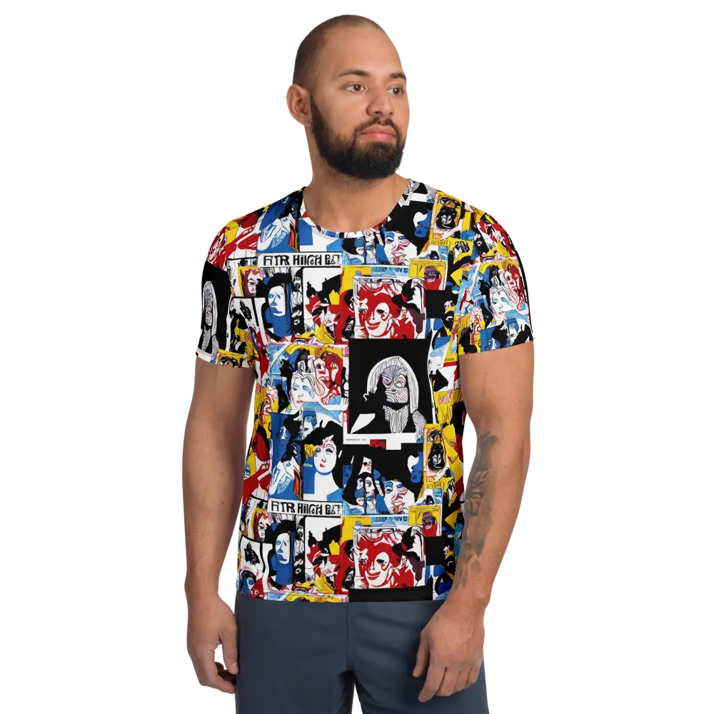 Pop Art Parade on Men's Athletic T-Shirt — Front